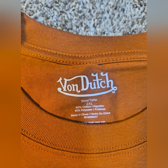 Von Dutch "Eagle Skull" T Shirt Size 2XL - Picture 4 of 4